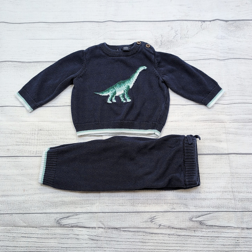 3/6m Janie and Jack Dinosaur Sweater Outfit